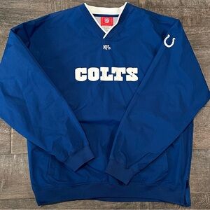 NFL Blue V-Neck Pullover with White Trim